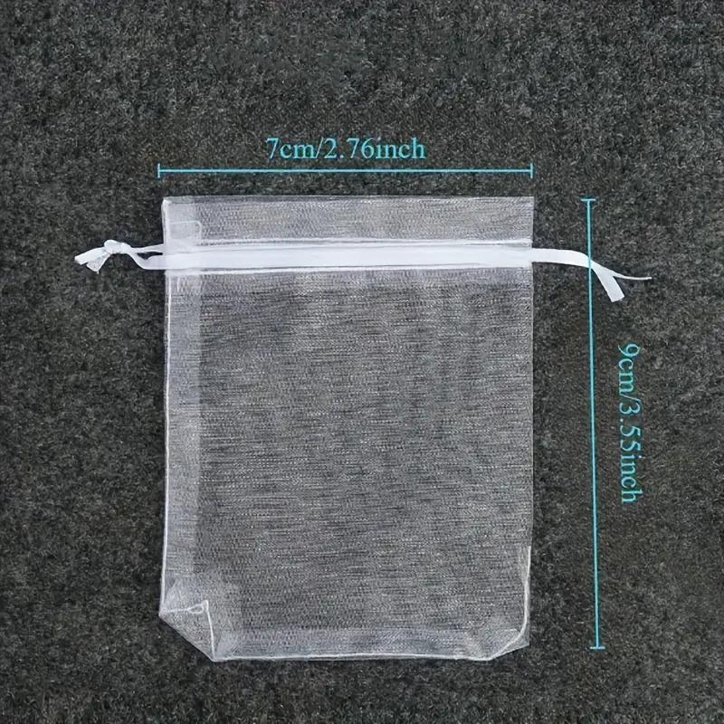 100pcs Organza Drawstring Transparent Gift Bag,Suitable for Wedding Gifts,Party Gifts,Jewelry,Candy Decorations,Wedding Gift Bag