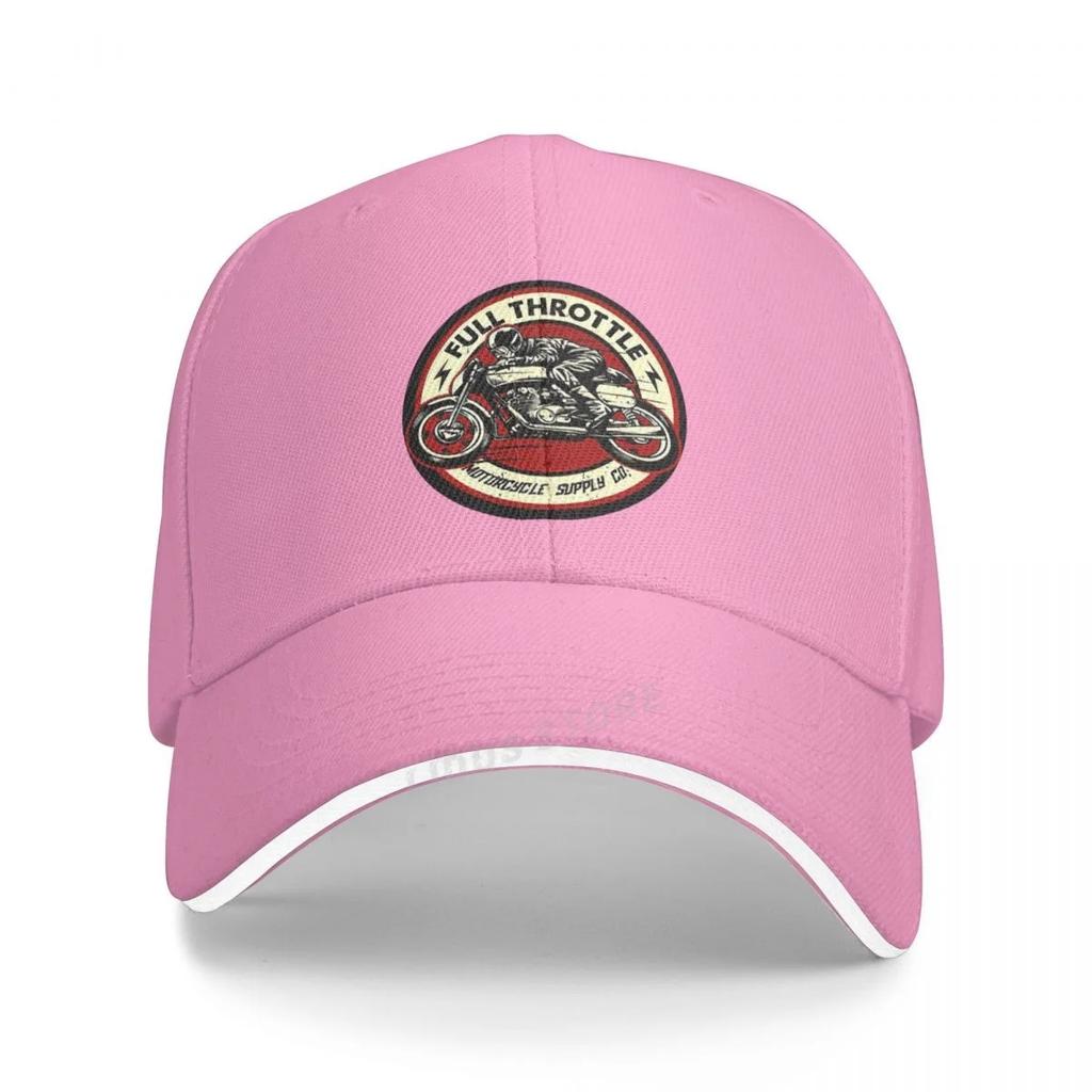Full Throttle Cafe Racer Rockabilly Biker Baseball Cap Outdoor Riding Hats Breathable Unisex Cotton Snapback Hat