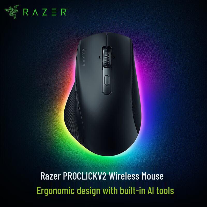 

Razer Pro Click V2 Ergonomic Wireless Productivity Mouse