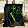 1pc Scream Outdoor Blanket Lightweight Flannel, Soft & Warm, All Season Use for Sofa, Outdoor, Camping, Living Room, Office, Chair