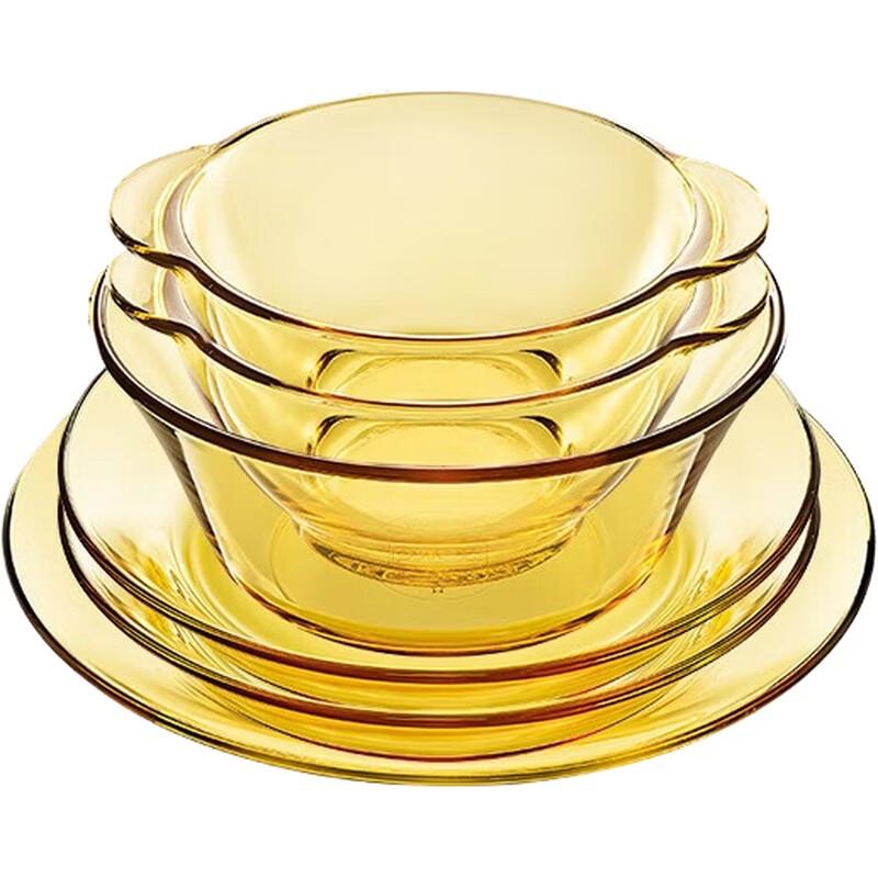 Pyrex Amber Glass 6-Piece Dinnerware Set