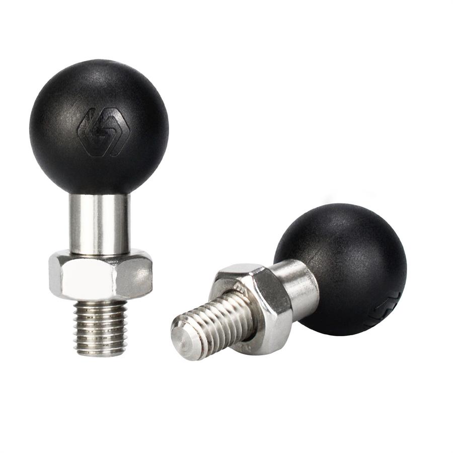 1"/25mm Ball Base M10x1.25 Male Thread Mount For Motorcycle Handlebar Adapter