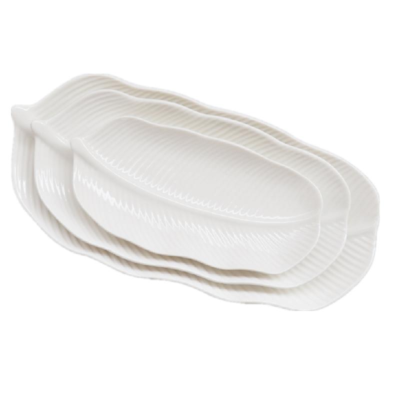 Blattteller Kreative Keramik Kochgeschirr Restaurant Lebensmitteldekoration Dim Sum Dessertteller Steakteller Küchengeschirr