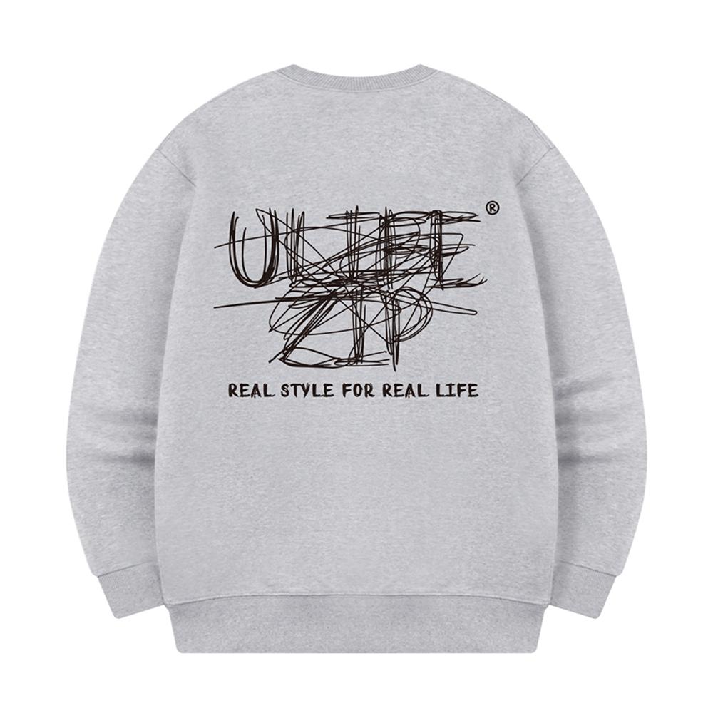 ULIFEZIP Disseblemant Oversized Sweatshirt 6 Colors [Ulzm_5007] (B Type)