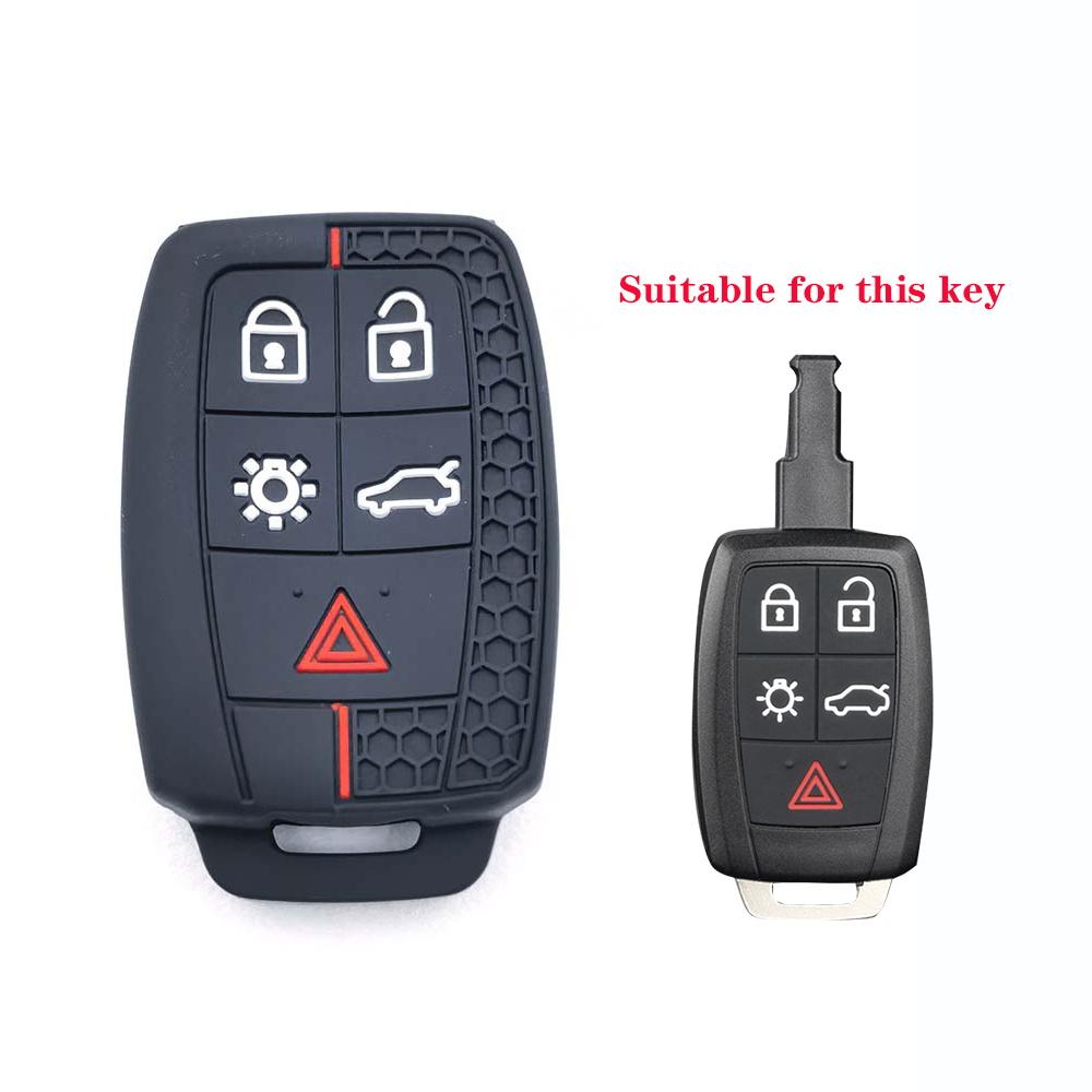 Elegante Custodia Protettiva in Silicone per Portachiavi per Volvo C30 C70 S40 V40 V50 2008 2009 2010 2011 5 Pulsanti Guscio Accessori