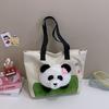 Panda Bag Plush With Zipper Closure For Daily Use And Cute Cartoon Style
