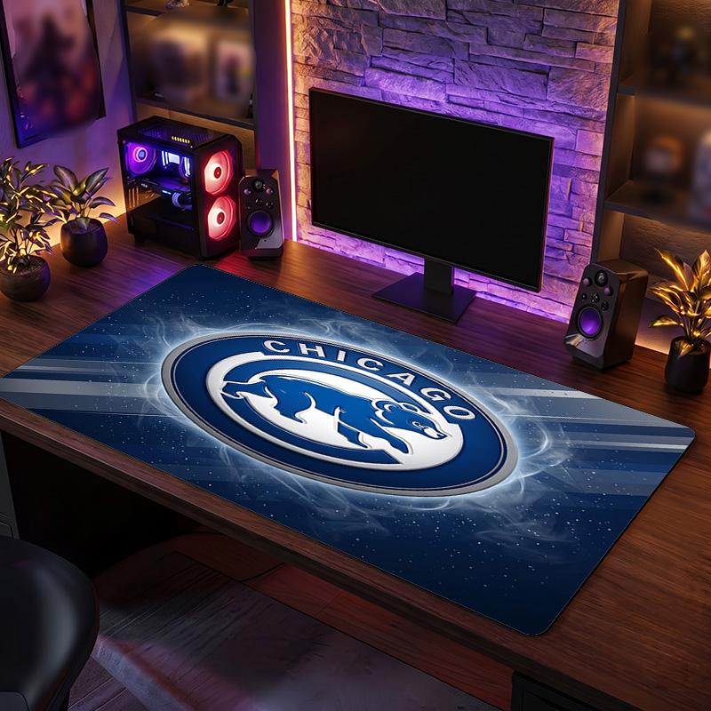 Chicago Cubs Pattern Mousepad Anti?Slip Rubber Desk Pad For Gaming Working Desktop Decoration