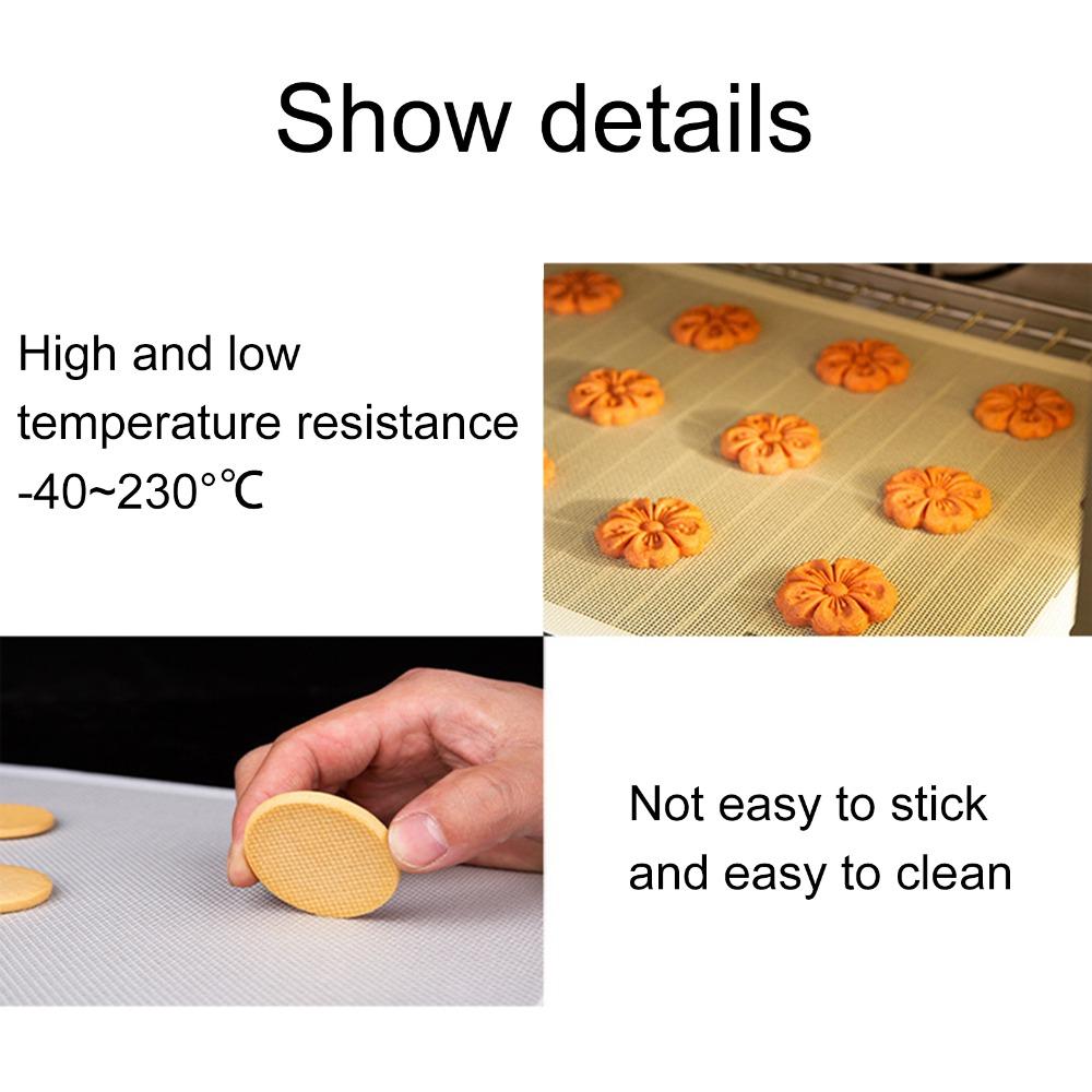 Heat Resistant Silicone Baking Mat Non-Stick Baking Tray Mat Mesh Baking Mat Palmiers Cookies