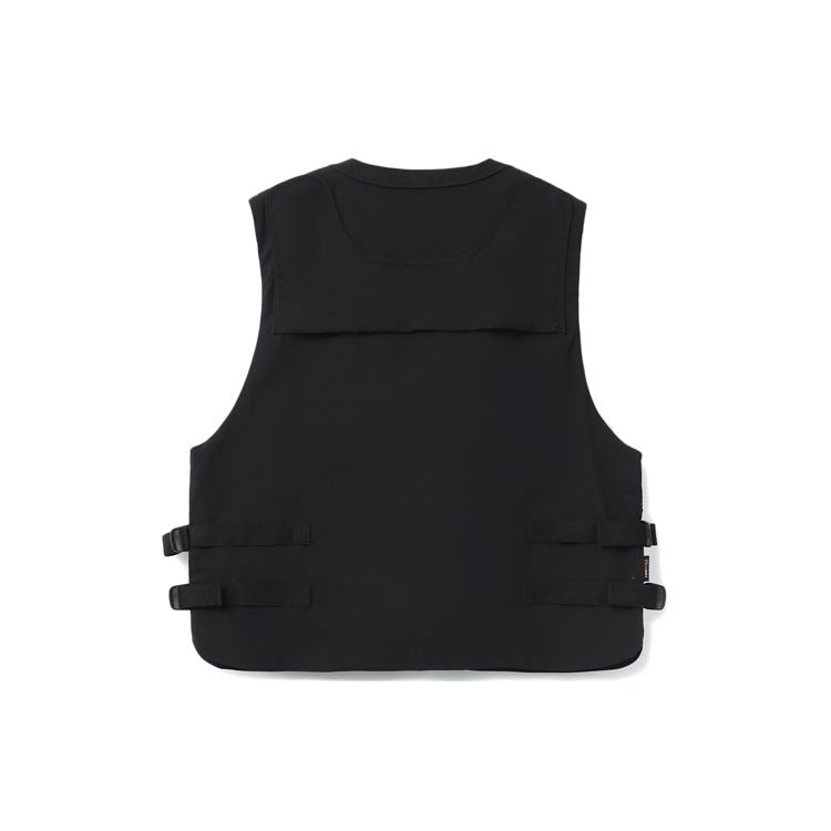 Li Ning X Chinatown Market Collaboration Utility Multi-Pocket Mesh Spliced Loose Vest Men Vests Black AMDR057-1