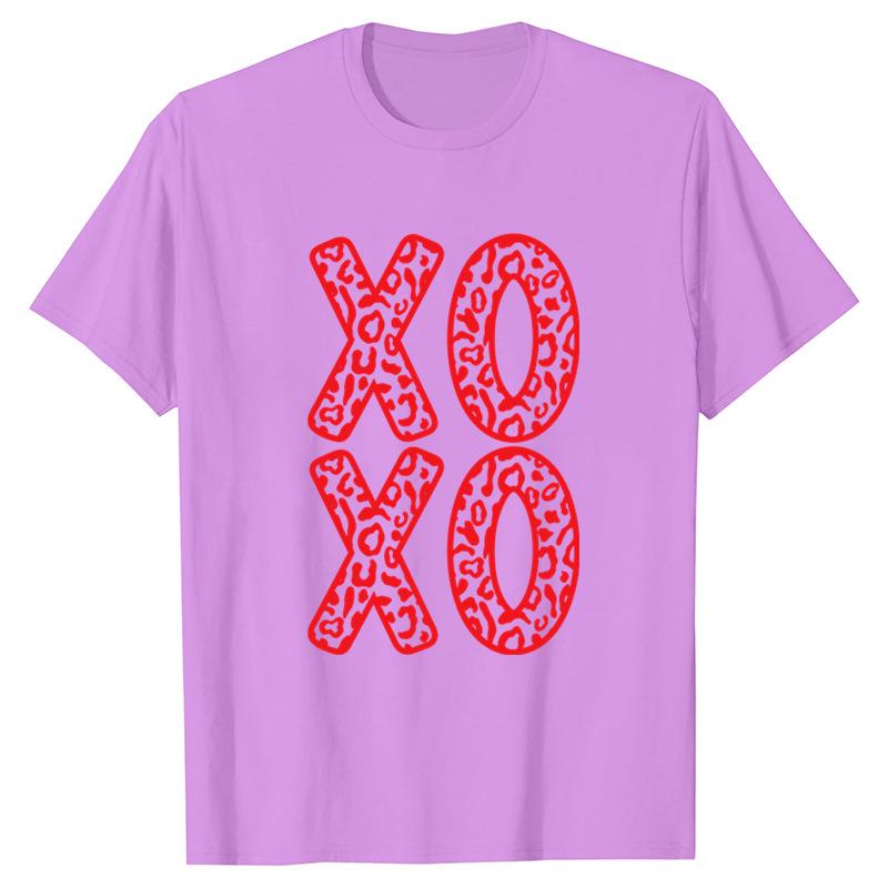 Funny Valentine Printed Couple's Versatile Casual Top Fashion High Street T-Shirts Women’s