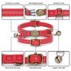 Classic Custom Personalized Leather Cat Dog Collar with Name Plate Engraved Cute Puppy Kitten Dog Cat Collars for Small Medium Cats Dogs