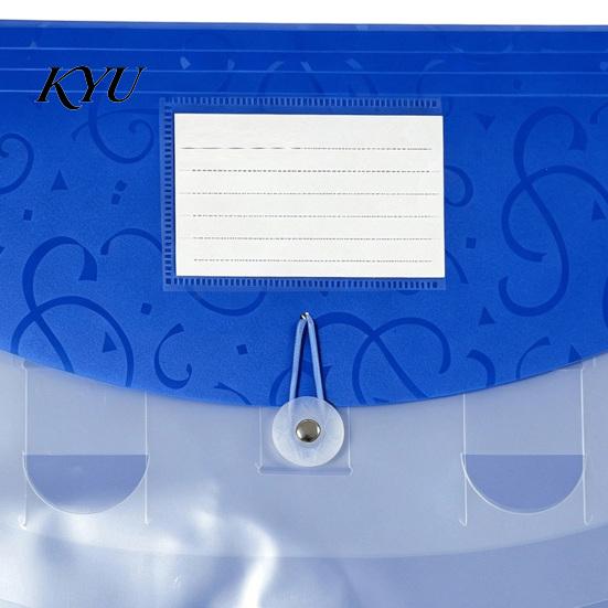 Student File Holder Expandable Document Folder with Label Slot, Layered Design Waterproof PP Envelope, Secure Rope Closure Organizer for Office