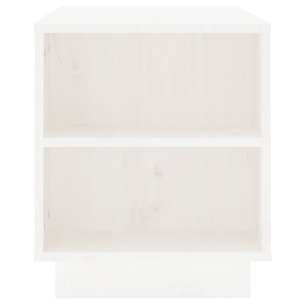 TV Cabinet White 110x35x40.5 cm Solid Pine Wood