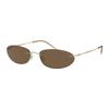 Armani GIORGIO George Temple Details Metal Oval Sunglasses Women's Gold