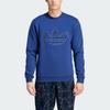 Adidas Originals Corduroy Appliqué Sweatshirt Logo Print Men Sweatshirt Dark-Blue IS5273