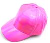 Damen Herren Kunstleder Baseballkappe Glitzer Metallisch Holografisch Regenbogen Reflektierend Hip Hop Verstellbarer Strapback Schirmmütze