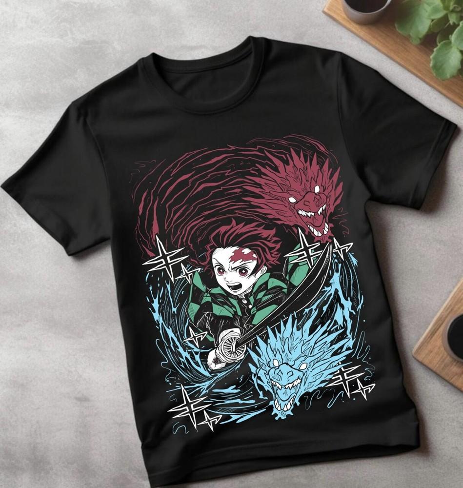 

Tanjiro Demon Slayer T-shirt Kimetsu No Yaiba Anime Manga Nezuko Shirt All Size XL