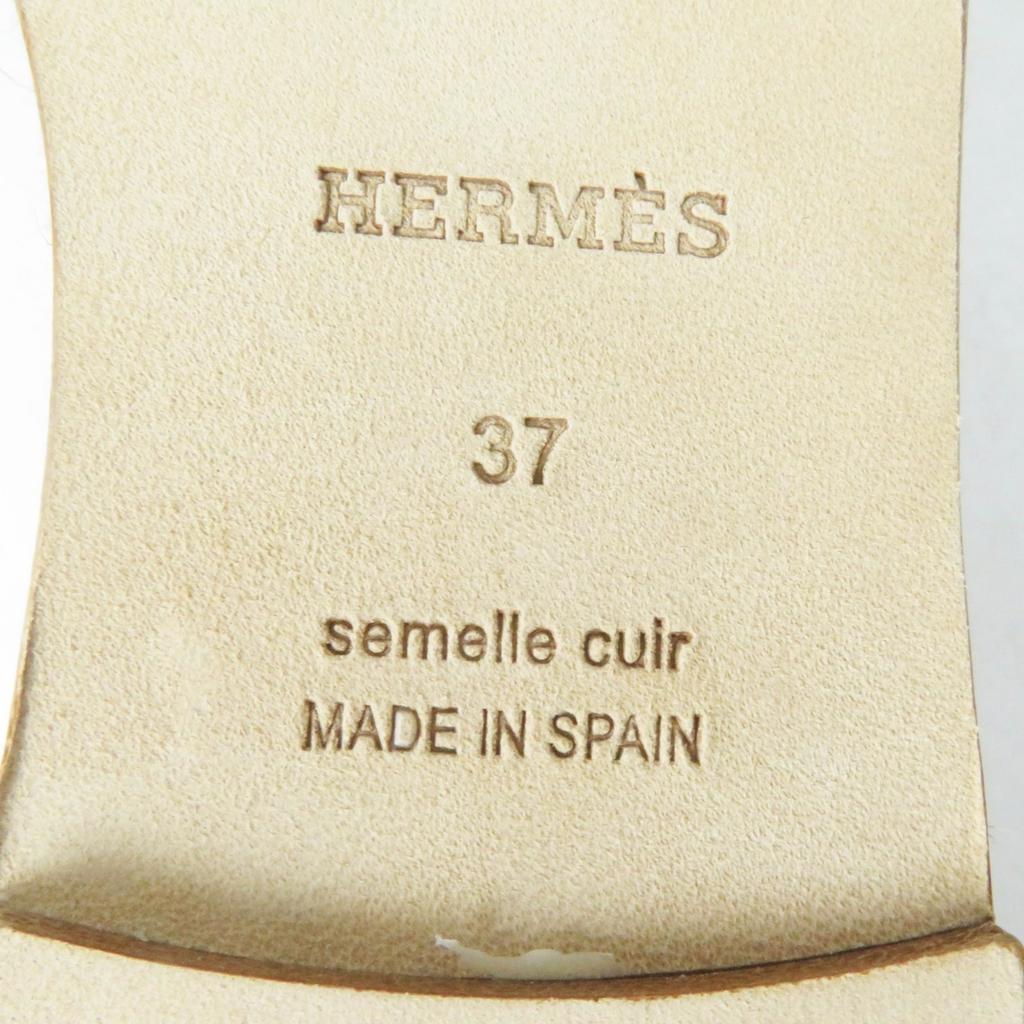 Pristine HERMES Slip-on Indirizzo Van Quatre Faubourg Patch Tower ash Women 37 Used