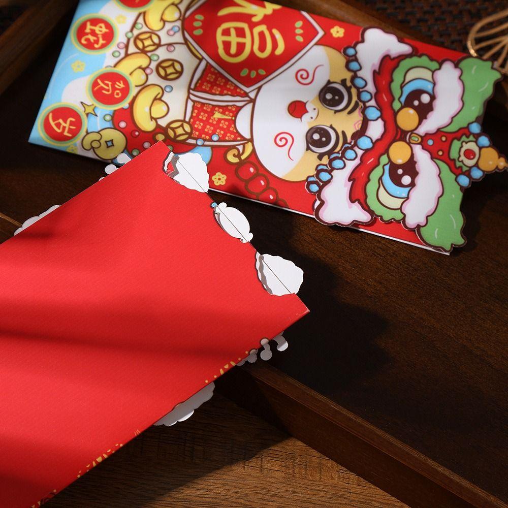 6pcs/set Snake Year Red Envelope Cartoon Lucky Money Bag Coin Envelope Red Packet  Birthday