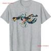 Floral Lobster Silhouette Womens Girls T Shirt Vintage Washed Slightly Comfortable Designer Clothes Casual Homme Stretched