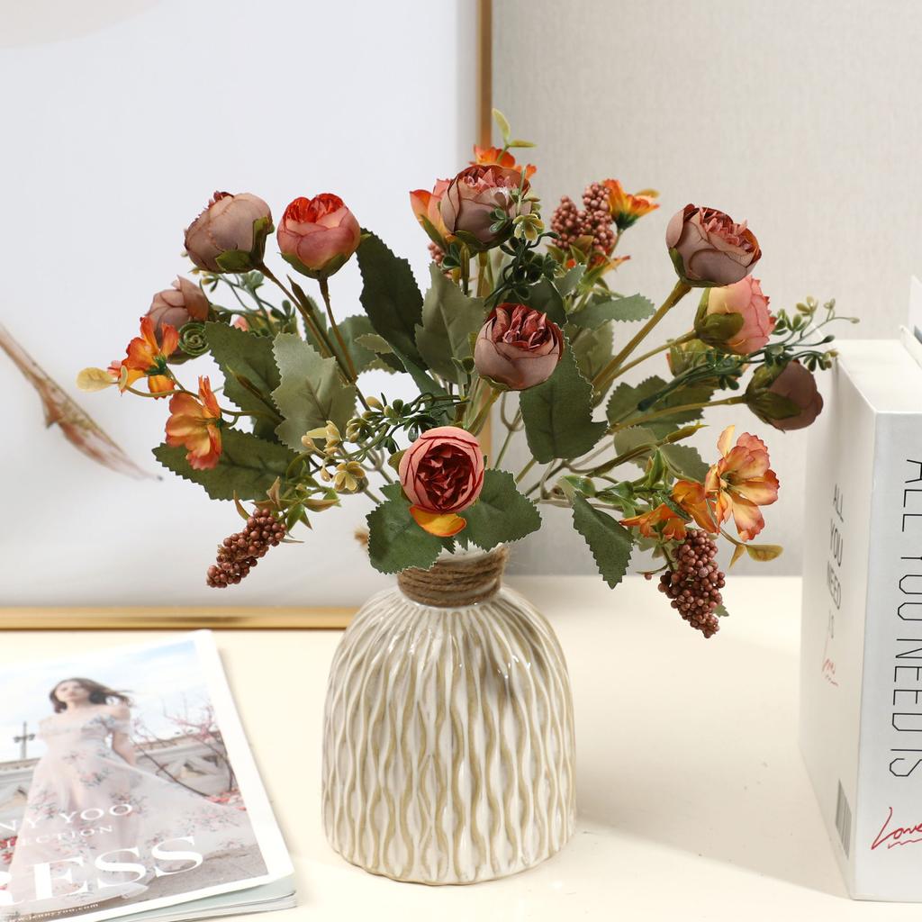 Rote Pfingstrose Kunstblume Heim Wohnzimmer Tischdekoration Kunstblumen Requisiten Blumendekorationen