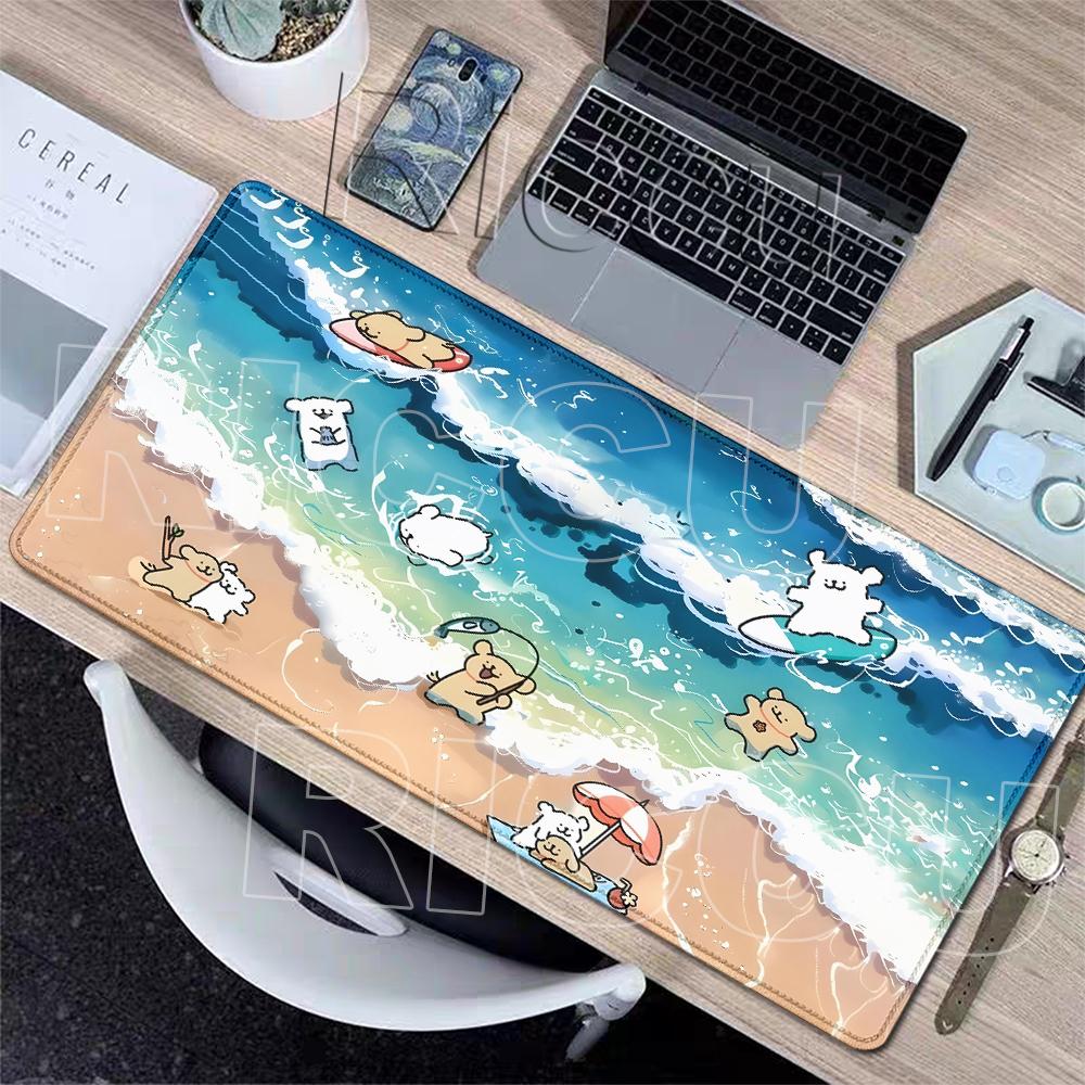 Kawaii Vonal Kutyás Egérpad Nagy Játékos PC Számítógép Játékos Billentyűzet Zárt Szélű Szőnyegek Puha Gumi Szőnyegek Csúszásmentes Szőnyeg Ingyenes Szállítás