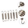 BELLIFFY 6pcs Spring Bike Motorcycle Car Motorcycle Swivel Spring Tension Spring Muffler Spring Exhaust Spring Stainless Steel Silver