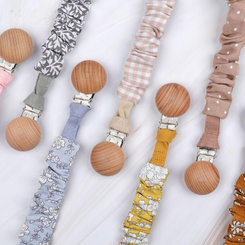 Baby Infant Cotton Pacifier Clip for Newborn Teething Soother Chew Dummy Chains