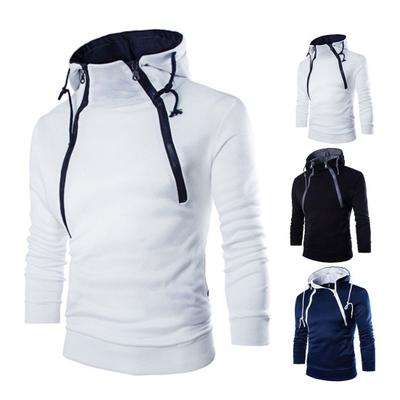 Erkek Kapüşonlu Sweatshirt Kontrast Renkler İpli Günlük Uzun Kollu Dar Kesim Kazak Sonbahar Kapüşonlu Günlük Giyim İçin