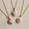 Vintage Enamel Flower Oval Openable Pendant Necklace Fashion Stainless Steel Photo Frame Charms Collar Jewelry Memorial Gift