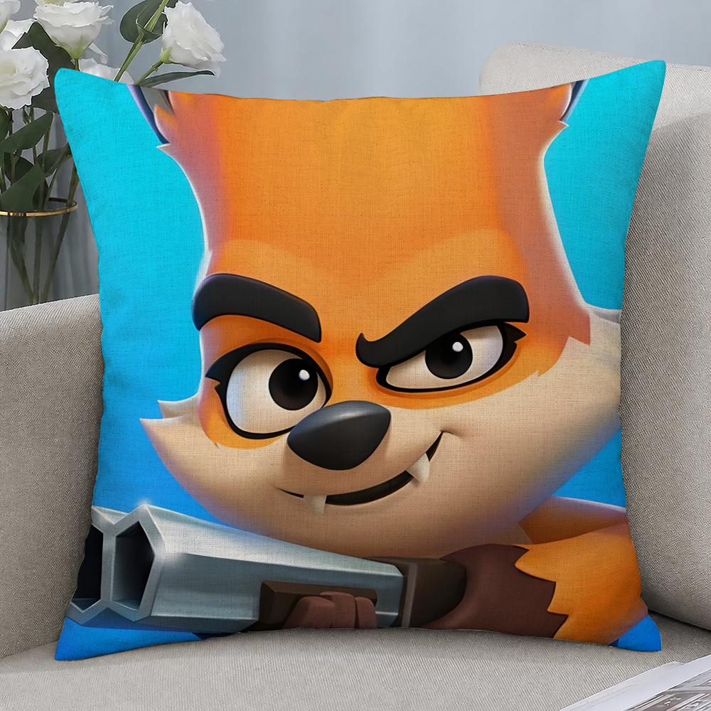 Game Zooba Zoo Battle Royale Games Cushion Cover Cushion Covers Natural Linen Breathable Sofa Bedroom Decor Pillowcase