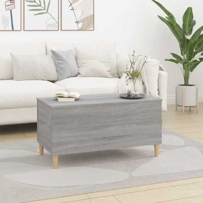 819586 vidaXL Table basse Sonoma gris 90x44,5x45 cm Bois d'ingénierie
