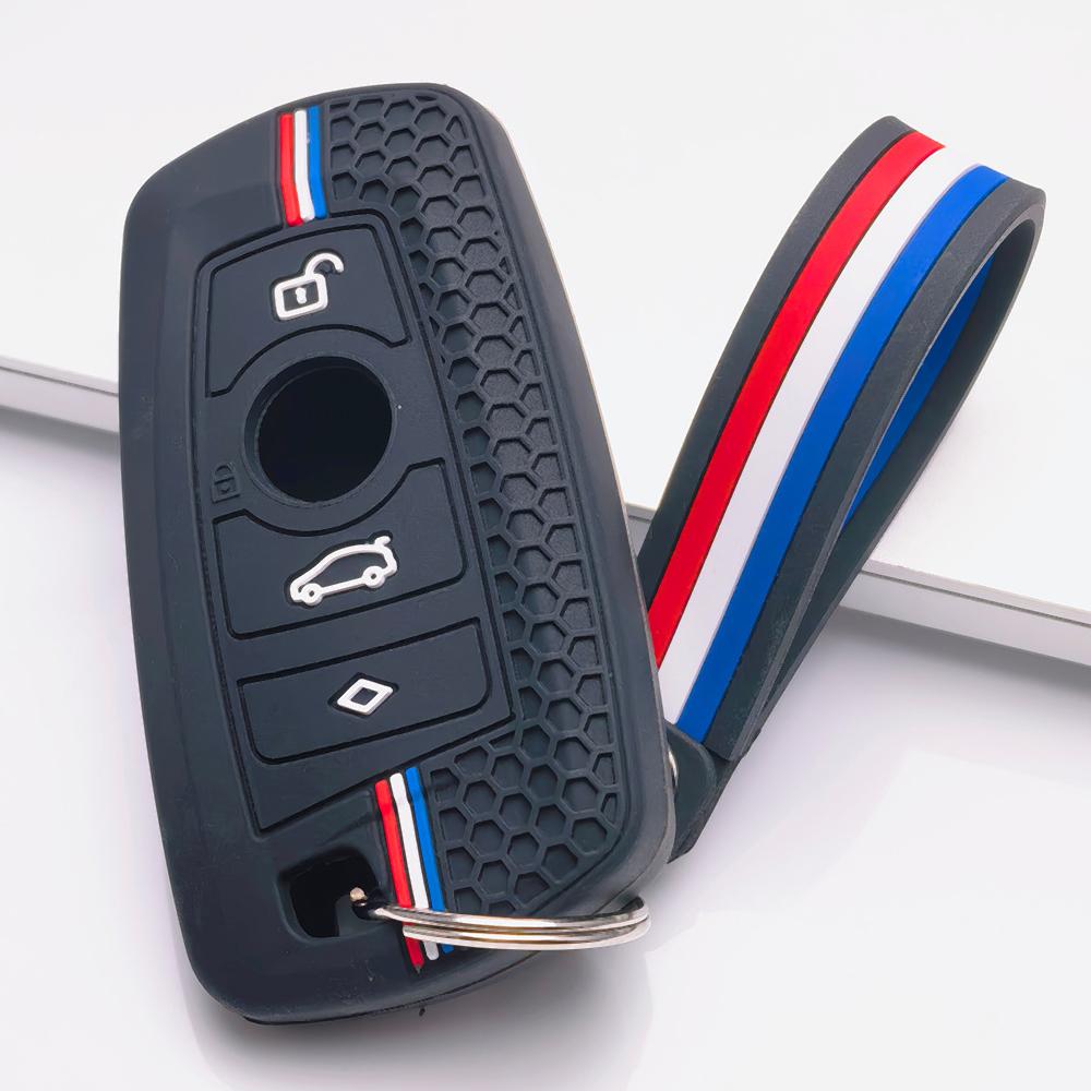 Pokrowiec na Kluczyk do BMW F10 F20 F30 F31 F32 F34 F15 F16 z Brelokiem Powierzchnia Odporna na Zarysowania Struktura Odporna na Wstrząsy Miękka Tekstura Chwytu Łatwy Montaż