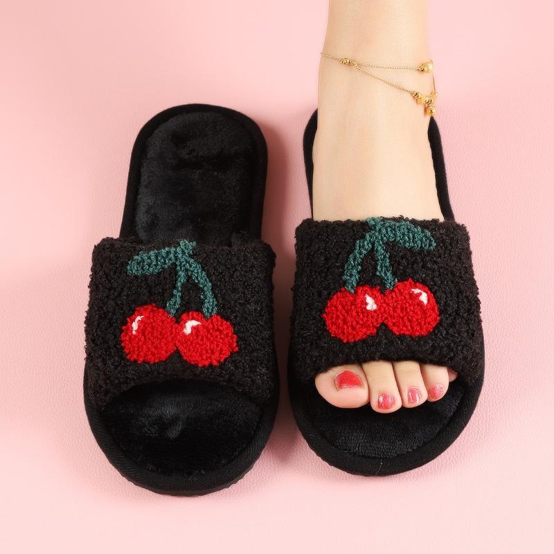 New Fairy-like Woolen Shoes for Women s Outerwear Lazy One-line Cotton Slippers 3637 989₽