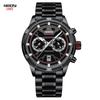 Fashion New 2537 Fashion Business Men'S Watch, Butterfly Double Snap Buckle Steel Belt Waterproof Luminous Quartz Watch