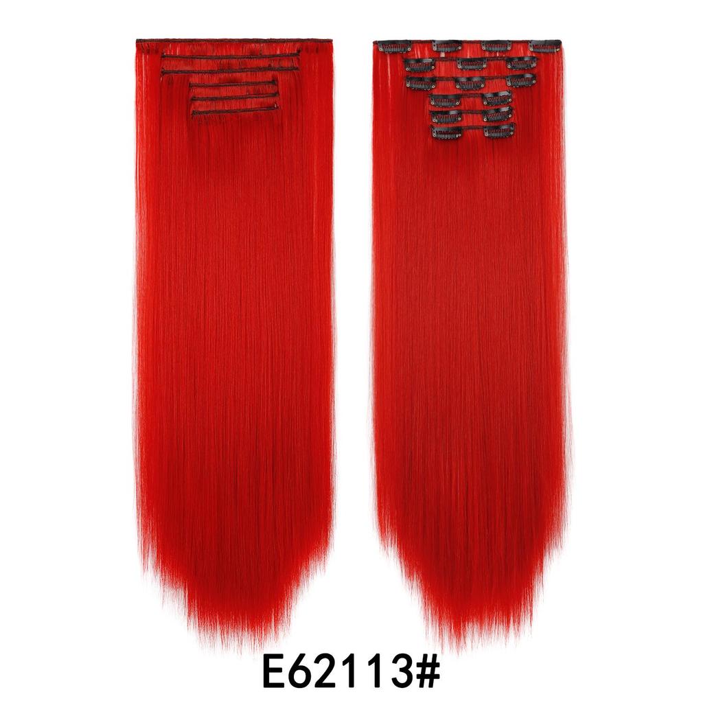 6Pcs/Set Clip-in Hair Extensions Long Straight Hair for Full Head Synthetic Hairpiec for Women Ladies