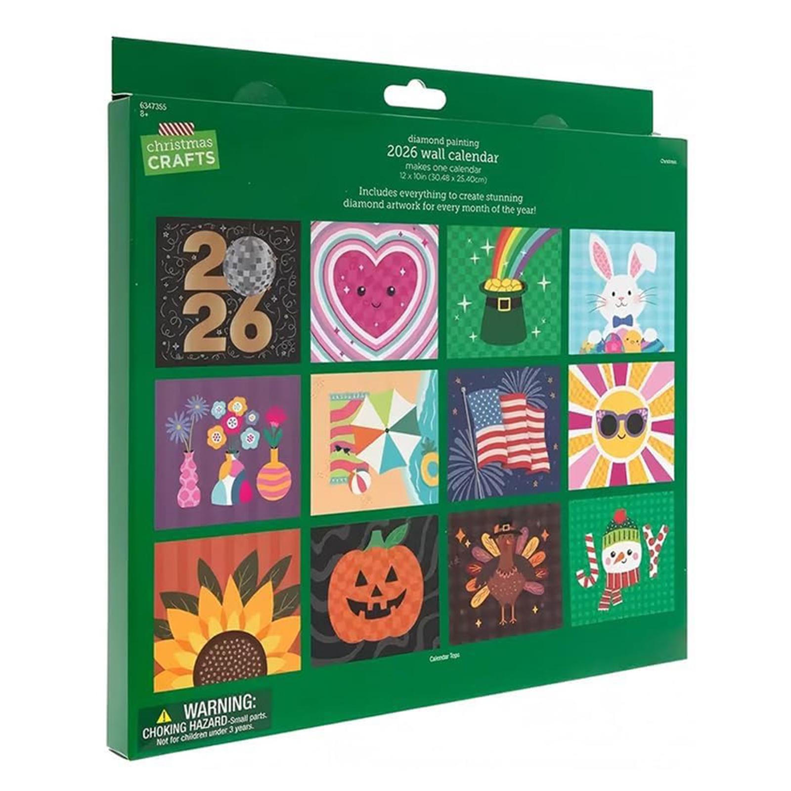 

12 Month DIY Diamond Art Calendar Kit Creative Home Decor Craft with Glittering Rhinestones for Relaxation and Personalization