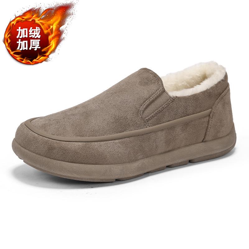 Unisex Short Snow Boots Men Women Winter Warm Faux Fur Lined Ankle Booties Non‑Slip Rubber Sole Casual Winter Shoes