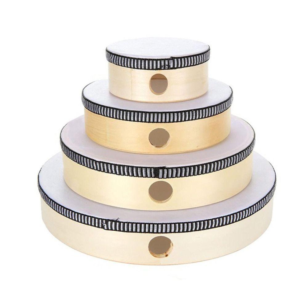 Handheld Percussion Toy Wood Frame Musical Instrument Toy Tambourine Children Drum Create