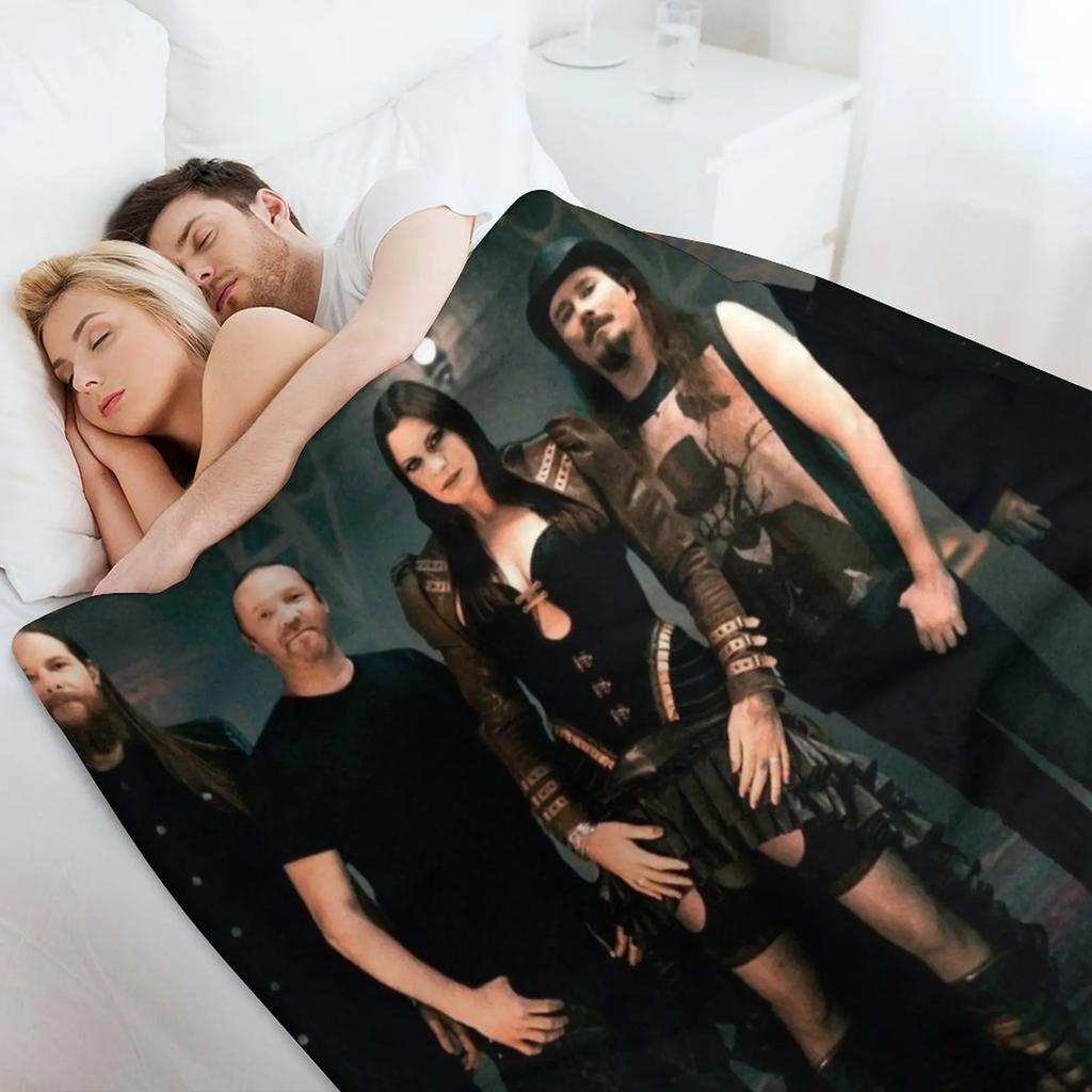 nightwish 2 loerrcok human nature world tour Throw Blanket Stylish Couch Blanket for Home Living Room