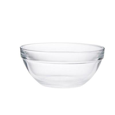 Hitzebeständige transparente Glas-Servierschüssel