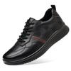New Shoes for Men Genuine Leather Shoes Fashion Flat Casual Sport Shoes Street Comfortable Lace-up Sneaker