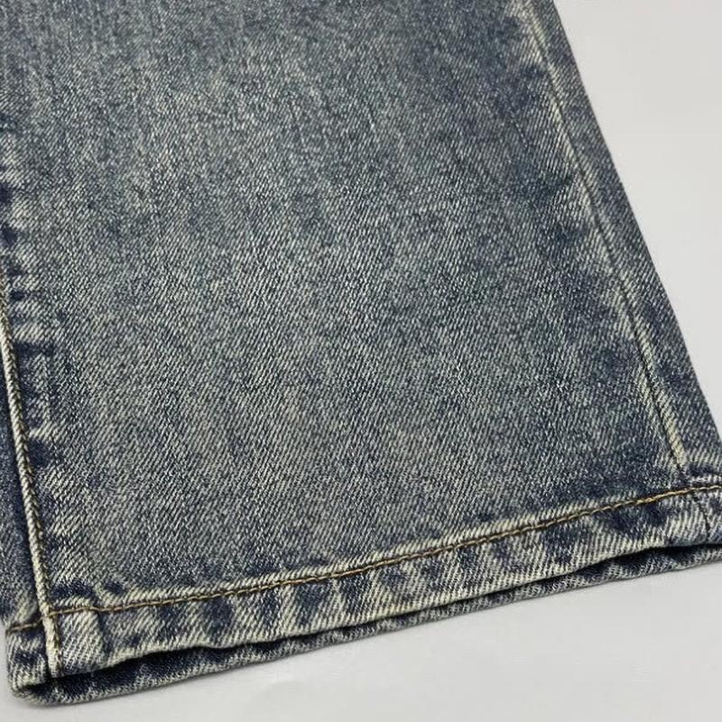 Spring Casual Retro Patchwork Men's Straight Loose Fit Jeans Versatile Shaped Boy Pants