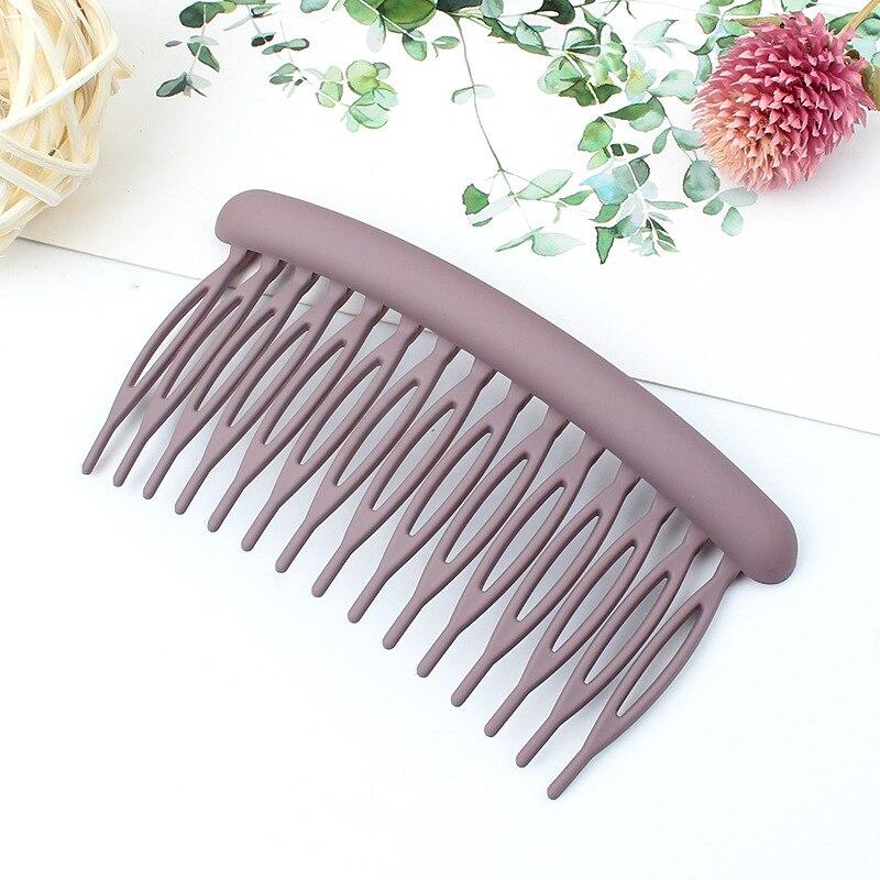 15 Teeth Matte Candy Color Hair Comb Clip Hair Styling Accessories Women Broken Hair Hairpins Headdress Wedding Hair DIY Jewelry