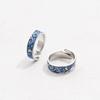 Couple Van Gogh Night Open Rings for Women Men Simple Design Silver Color Lovers Blue Starry Sky Ring Party Jewelry Gifts