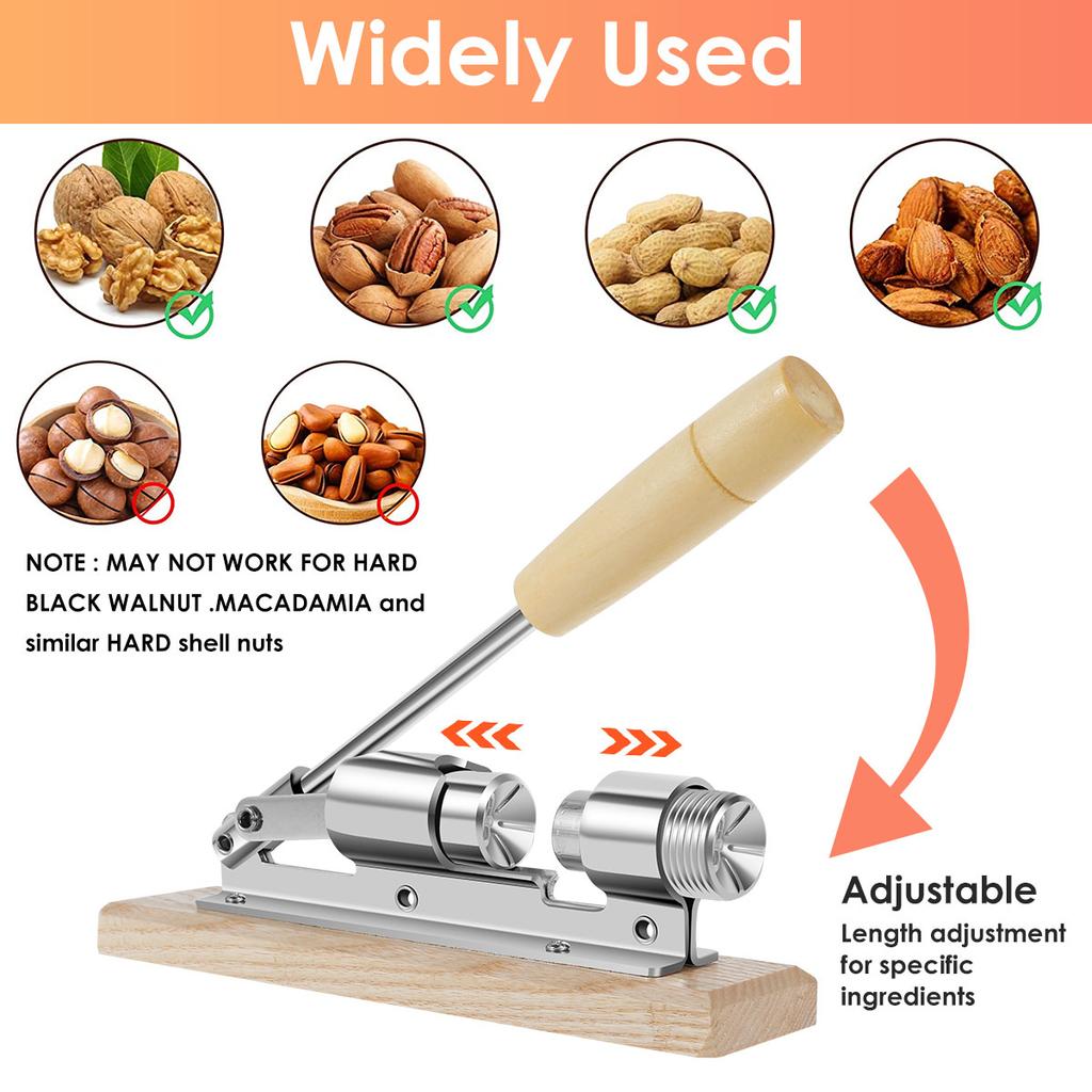 Multifunctional Stainless Steel Nutcracker Portable Manual Mechanical Sheller Fast Opener for Walnut Nut Kitchen Clamps Tools