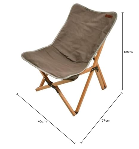 Peace Park Camping Chair, Outdoor Chair, Wooden Chair, Small, Foldable, Compact Chair, Storage Bag Included