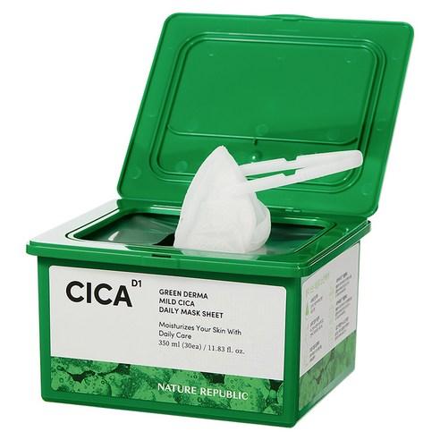 NATURE REPUBLIC Green Derma Mild Cica Daily Mask Sheet 30 Sheets (350ml)