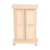 1:12 Dollhouse Wardrobe Wooden Miniature Bedroom Living Room Scene Double Door Closet Furniture Accessory