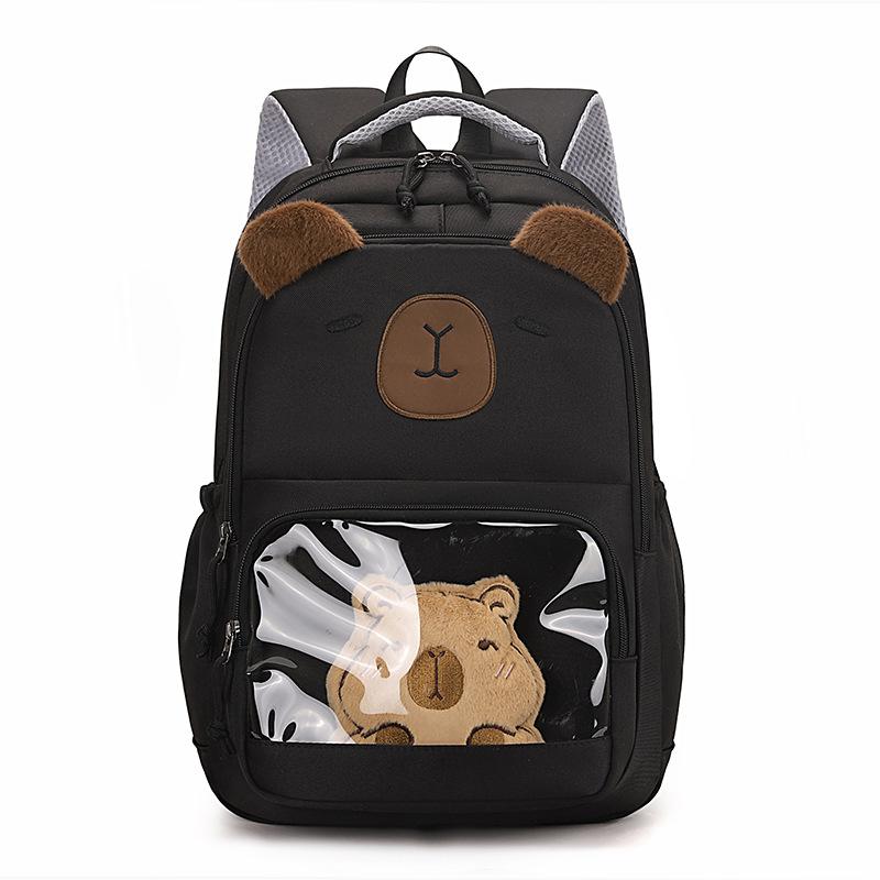 

Bear Children s Schoolbag Women s Lightweight Backpack Student Cartoon Backpack чорний